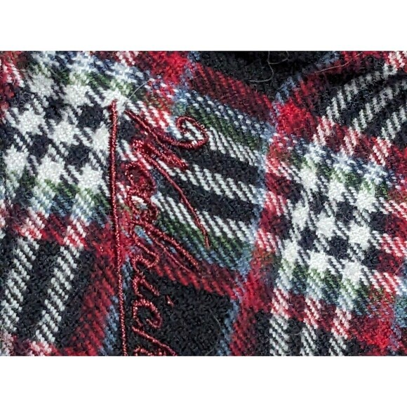 Woolrich Plaid Flannel Long‎ Sleeve Button Down Top Maroon Red Medium - Picture 7 of 7